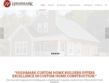 Tablet Screenshot of highmarkcustomhomes.com